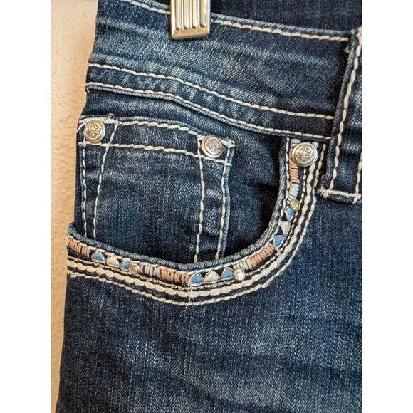 Grace in LA Women's Blue Boot Cut Jeans - Picture 4 of 9